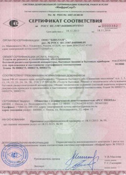 2015.06.25 Кимры - Услуги по ремонту и техническому обслуживанию приборов радиоэл. аппаратуры